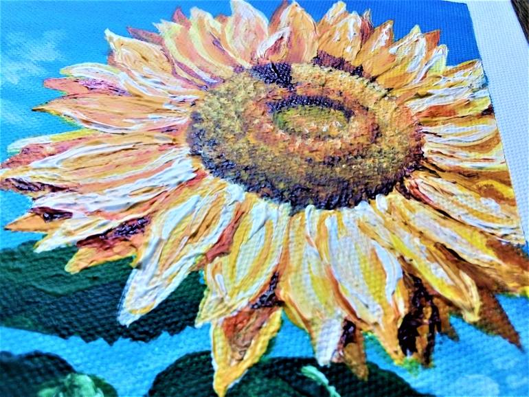 Original Abstract Expressionism Floral Painting by Juliya Dragan 
