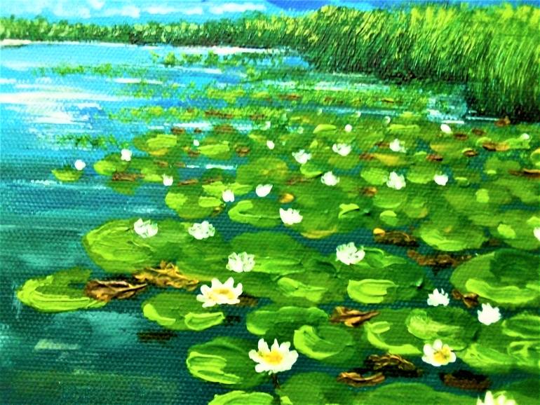 Original Abstract Expressionism Landscape Painting by Juliya Dragan 