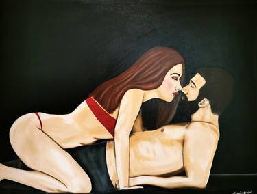 Original Expressionism Erotic Painting by Michelle Monaghan