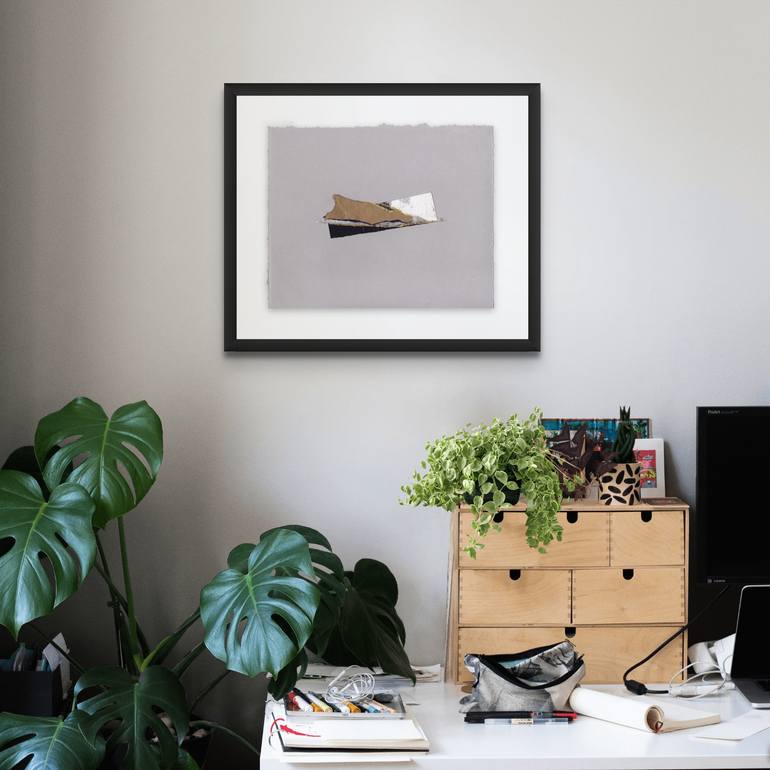 Original Minimalism Abstract Collage by Allison Belolan