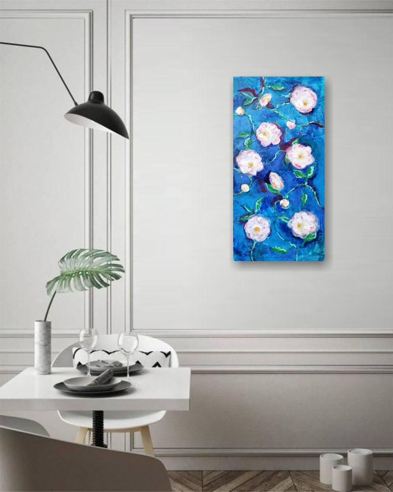 Original Expressionism Floral Painting by Sona Art