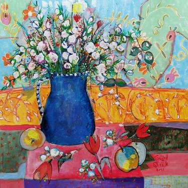 Original Expressionism Floral Paintings by SONA ART