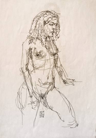 Original Figurative Body Drawings by SONA ART