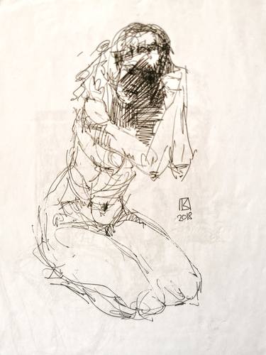 Original Expressionism Body Drawings by SONA ART