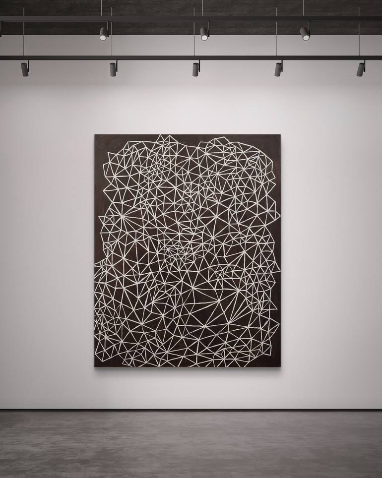 Original Abstract Geometric Painting by Anne Sohn