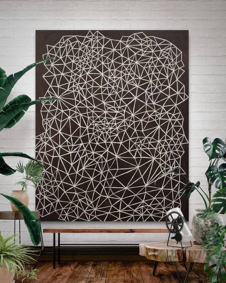 Original Abstract Geometric Painting by Anne Sohn