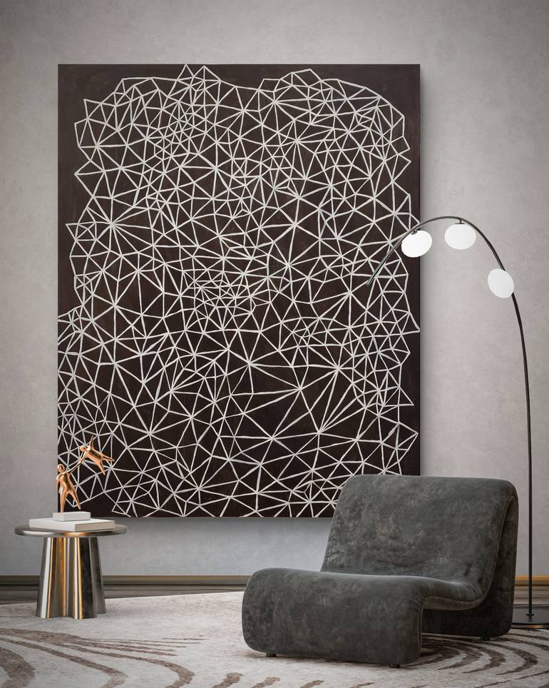 Original Abstract Geometric Painting by Anne Sohn