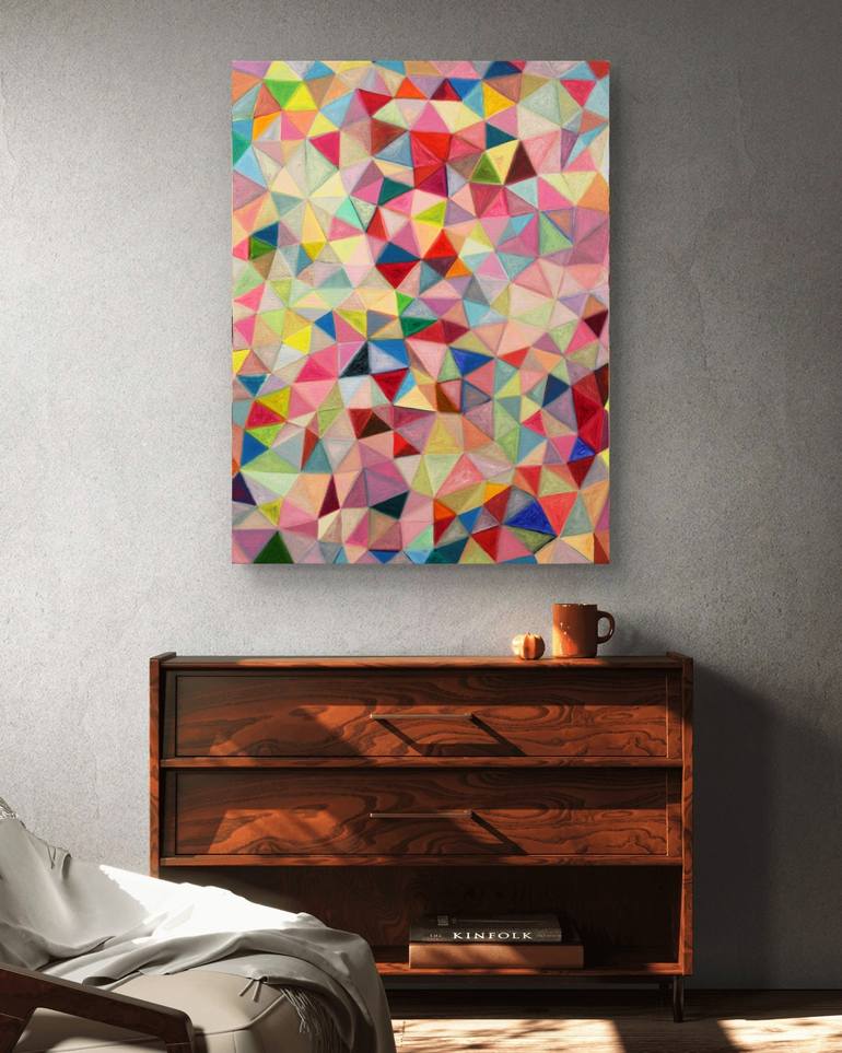 Original Geometric Abstract Painting by Anne Sohn