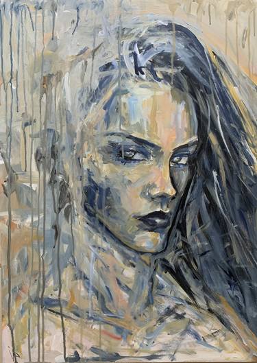 Original Impressionism Women Painting by Isidora Axis