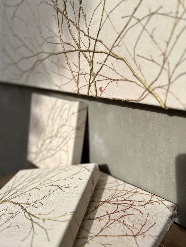 Original Abstract Nature Mixed Media by Olya Tereschuk