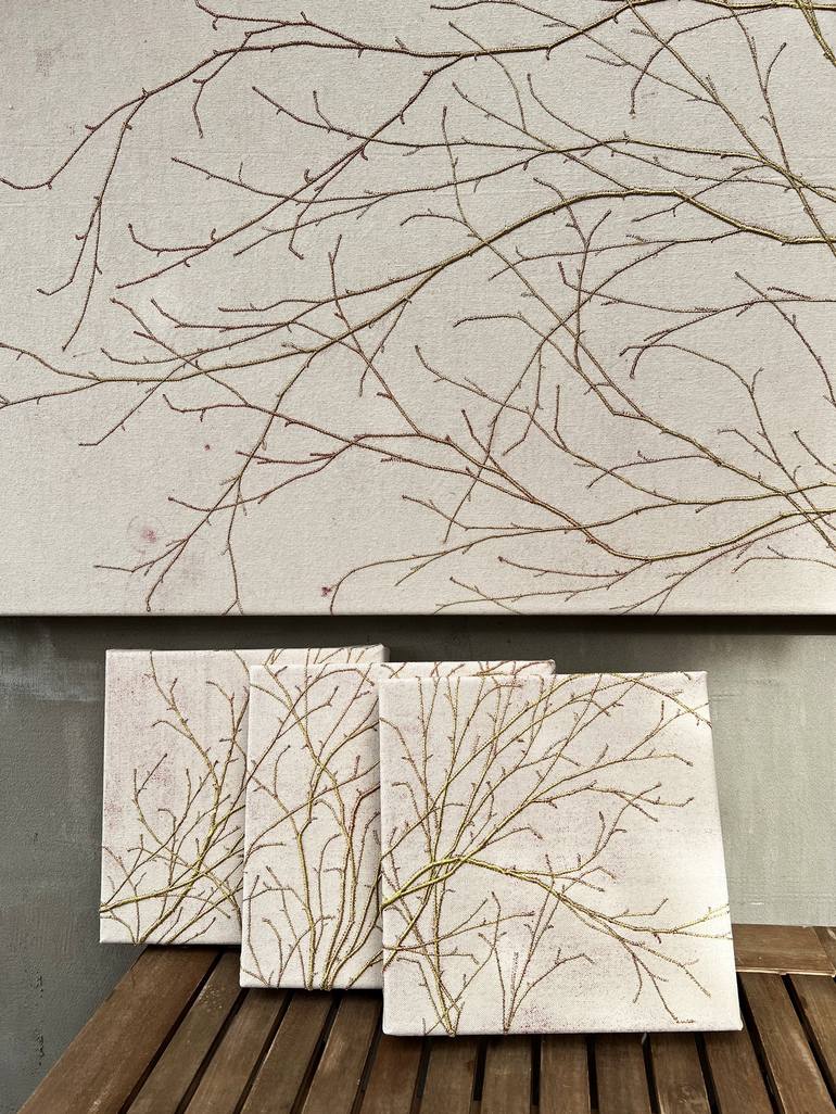 Original Abstract Nature Mixed Media by Olya Tereschuk