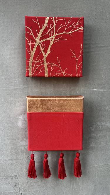 Original Abstract Nature Mixed Media by Olya Tereschuk
