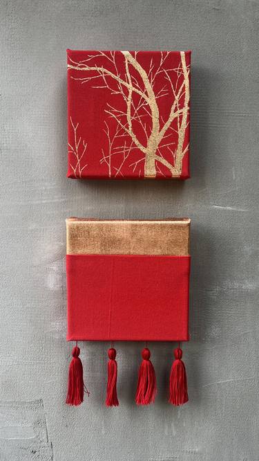 Original Abstract Nature Mixed Media by Olya Tereschuk