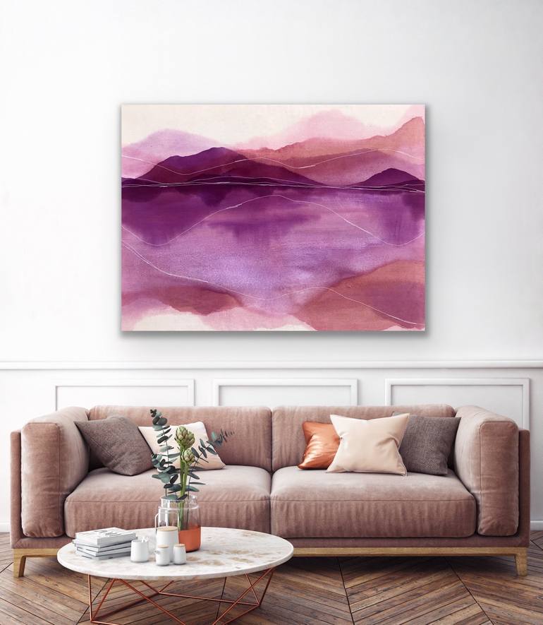 Original Abstract Landscape Painting by Olya Tereschuk