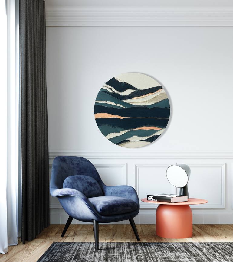 Original Abstract Landscape Collage by Olya Tereschuk