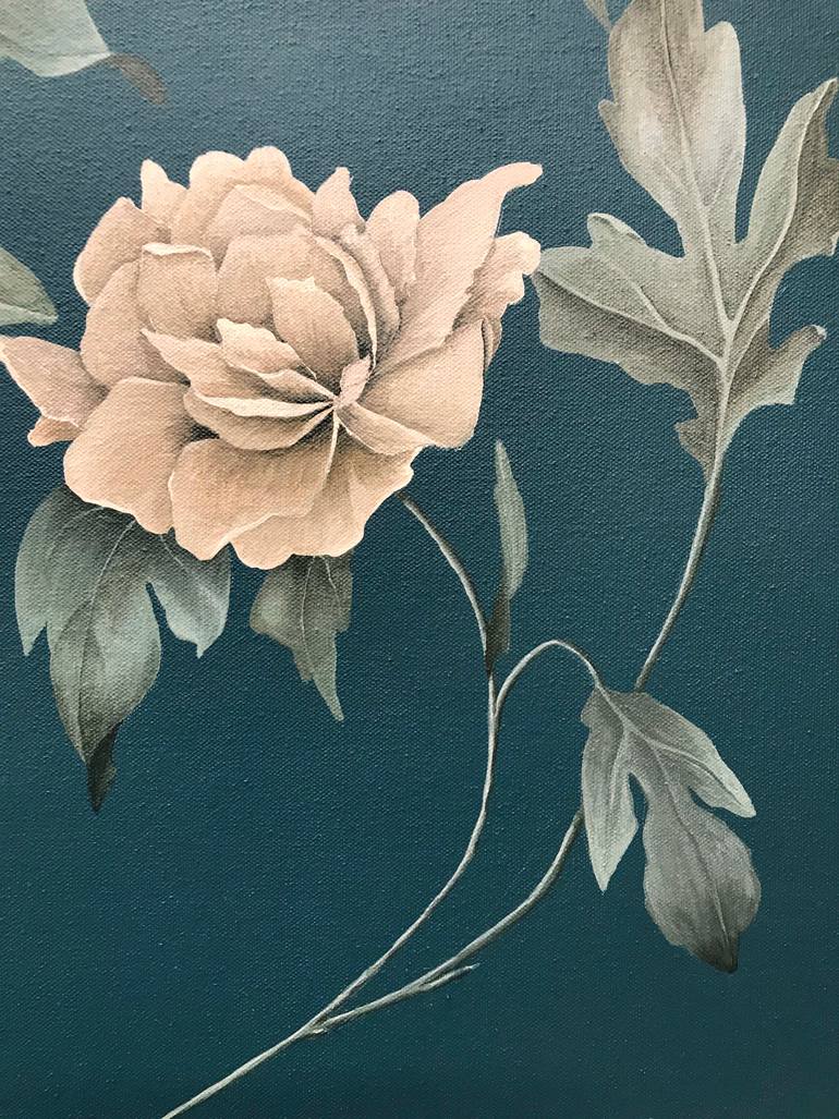 Original Figurative Floral Painting by Olya Tereschuk