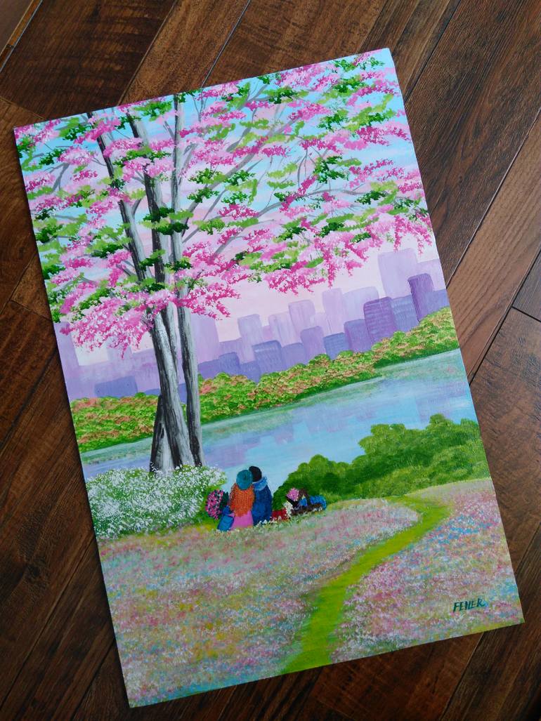 Original Impressionism Nature Painting by Kateryna Feher Yosypivna