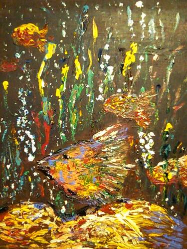 Original Expressionism Fish Paintings by Avrum Rosensweig