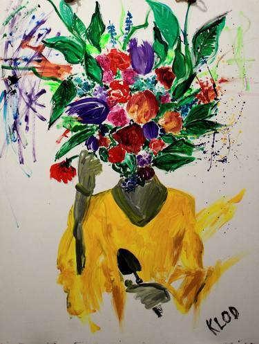 Original Expressionism Floral Paintings by Julia KLODCHIK