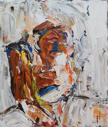 Original Portraiture Abstract Paintings by Thea Quiachon