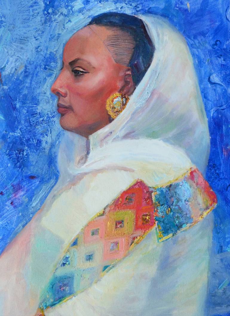 Original Abstract People Painting by Yana Merezhko