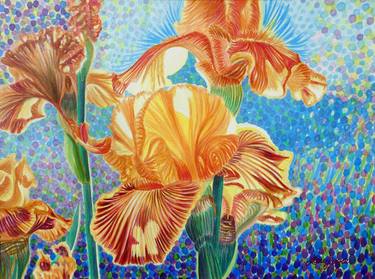 Print of Expressionism Floral Paintings by Judy Lew Loose