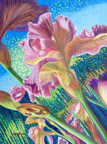 Original Expressionism Floral Paintings by Judy Lew Loose