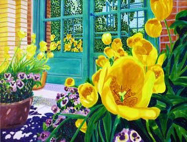 Original Expressionism Floral Paintings by Judy Lew Loose