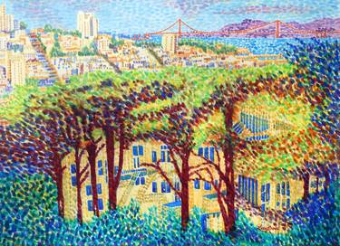 Original Impressionism Cities Paintings by Judy Lew Loose