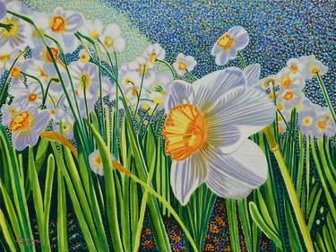 Print of Fine Art Floral Paintings by Judy Lew Loose