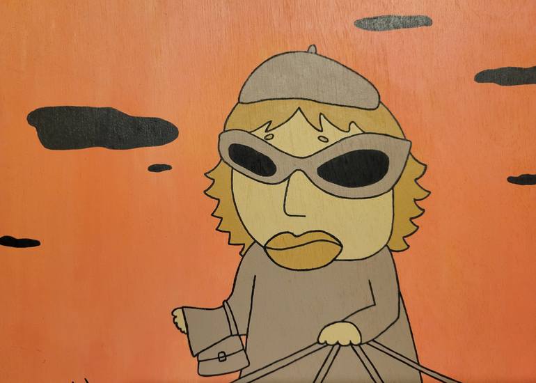 Original Pop Art People Painting by Yumiko Awae