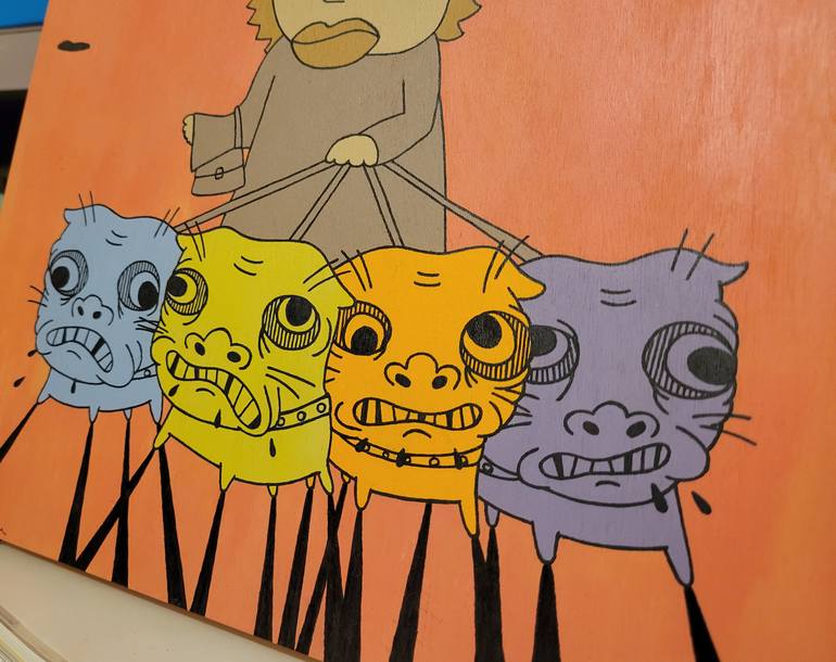 Original Pop Art People Painting by Yumiko Awae