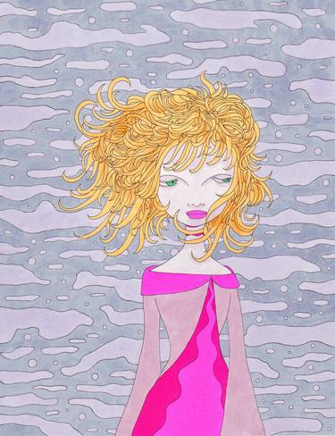 Original Illustration People Drawing by Yumiko Awae