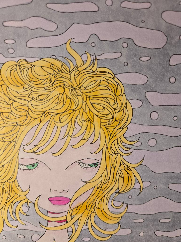 Original Illustration People Drawing by Yumiko Awae