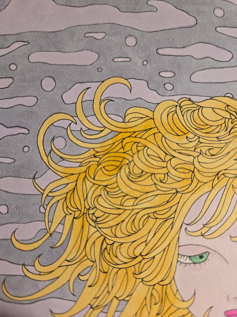 Original Illustration People Drawing by Yumiko Awae