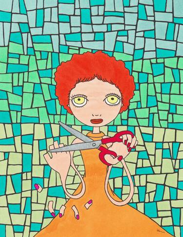 Original Illustration People Drawing by Yumiko Awae