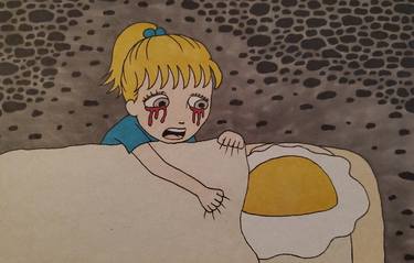 Original Pop Art Mortality Drawings by Yumiko Awae