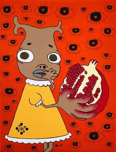 Original Pop Art Humor Paintings by Yumiko Awae