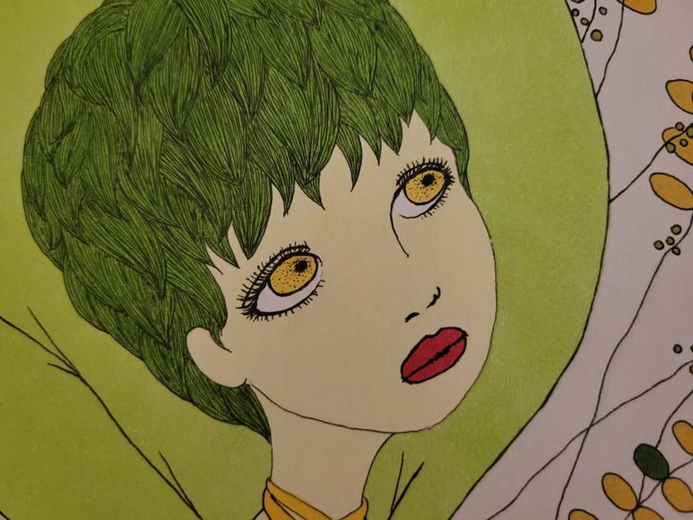 Original Illustration People Drawing by Yumiko Awae