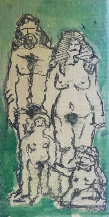 Print of Expressionism Family Drawings by Luis Antola
