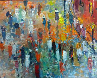 Original Impressionism Cities Paintings by Kuandyk Baimukhanov