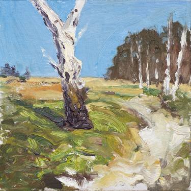 Original Impressionism Tree Paintings by Timur Kulmakhanov