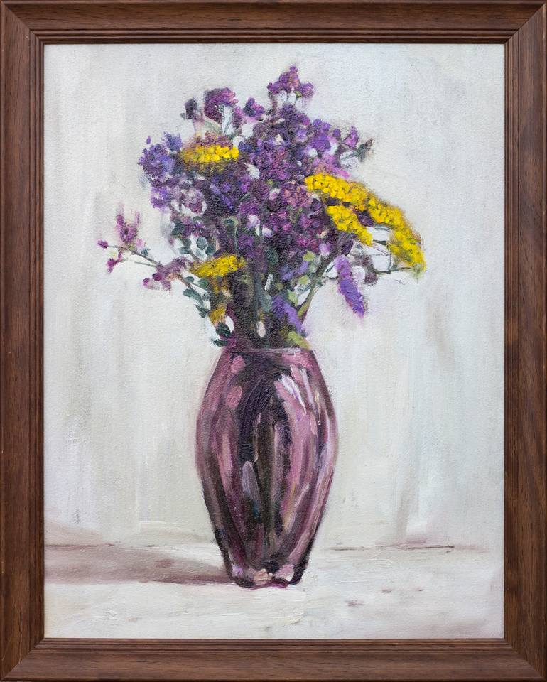 Original Impressionism Floral Painting by Timur Kulmakhanov
