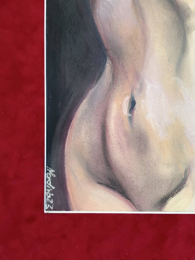 Original Figurative Nude Drawing by Nadiia Rom