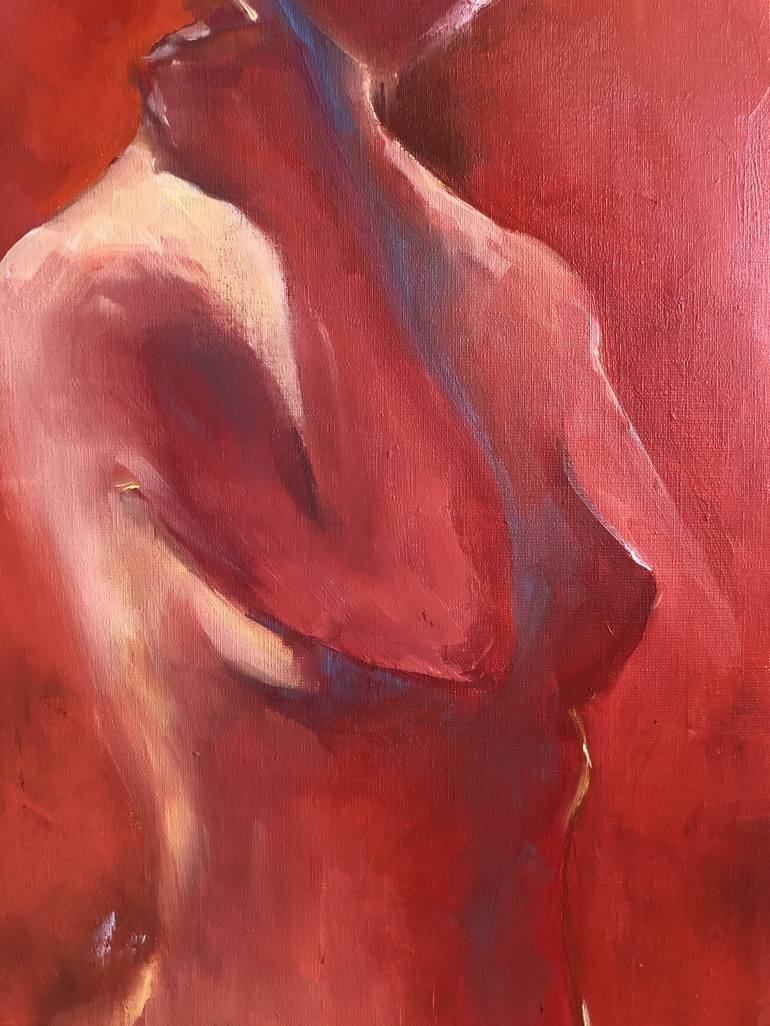 Original Impressionism Nude Painting by Nadiia Rom