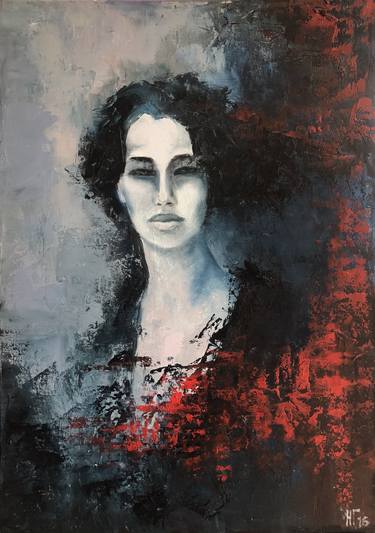 Original Abstract Expressionism Portrait Paintings by Nadiia Rom