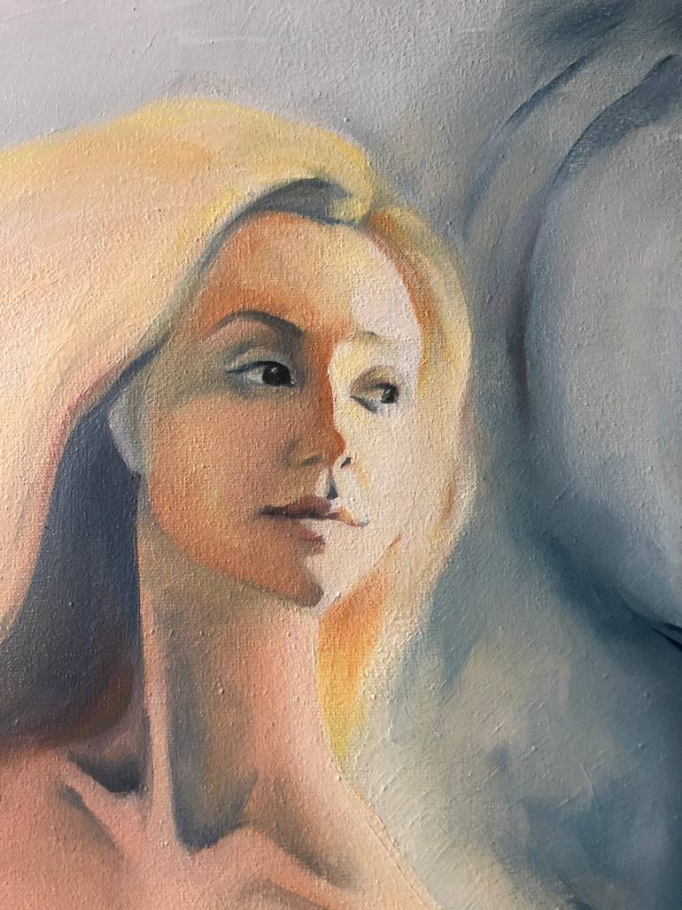 Original Portraiture Nude Painting by Nadiia Rom
