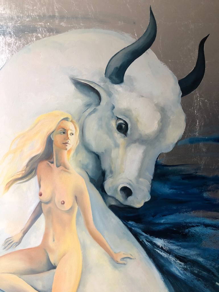Original Portraiture Nude Painting by Nadiia Rom