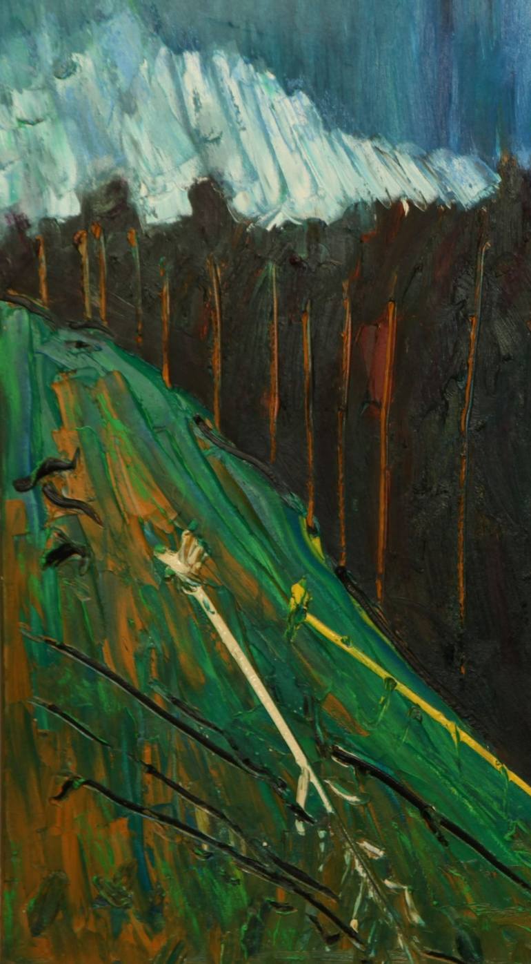 Original Expressionism Landscape Painting by Karl-Karol Chrobok