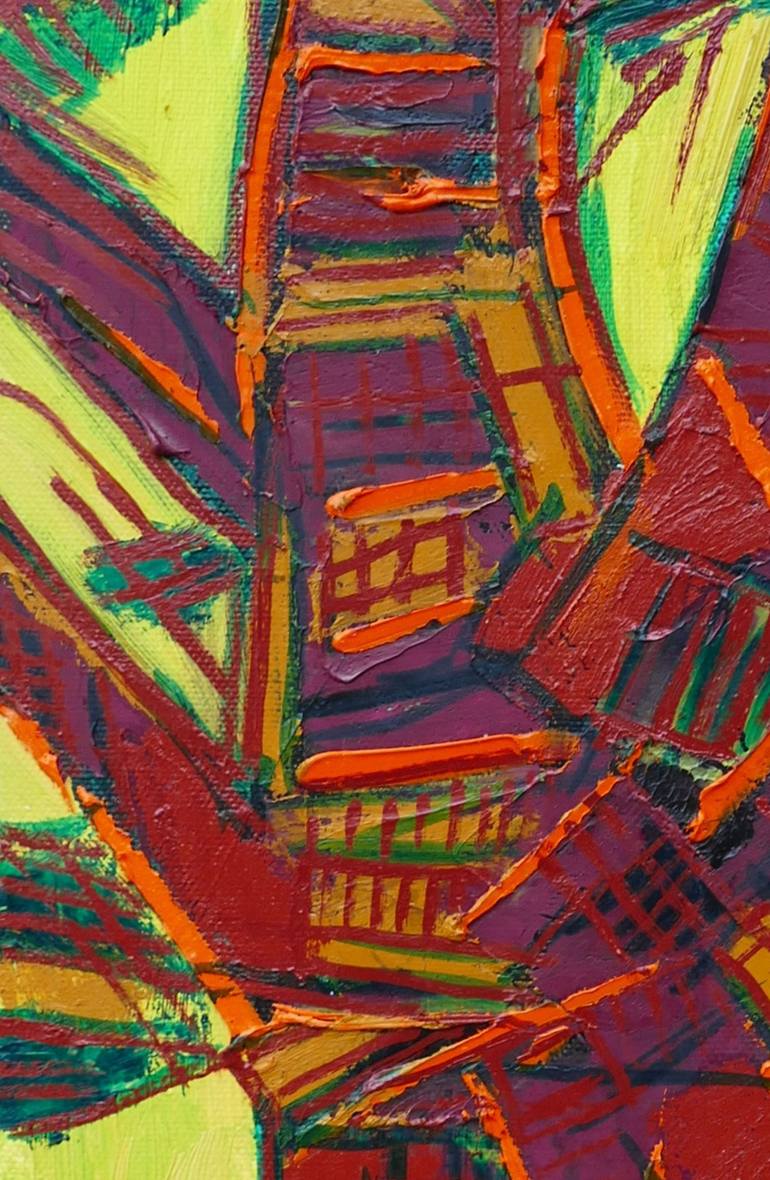 Original Cubism Landscape Painting by Karl-Karol Chrobok